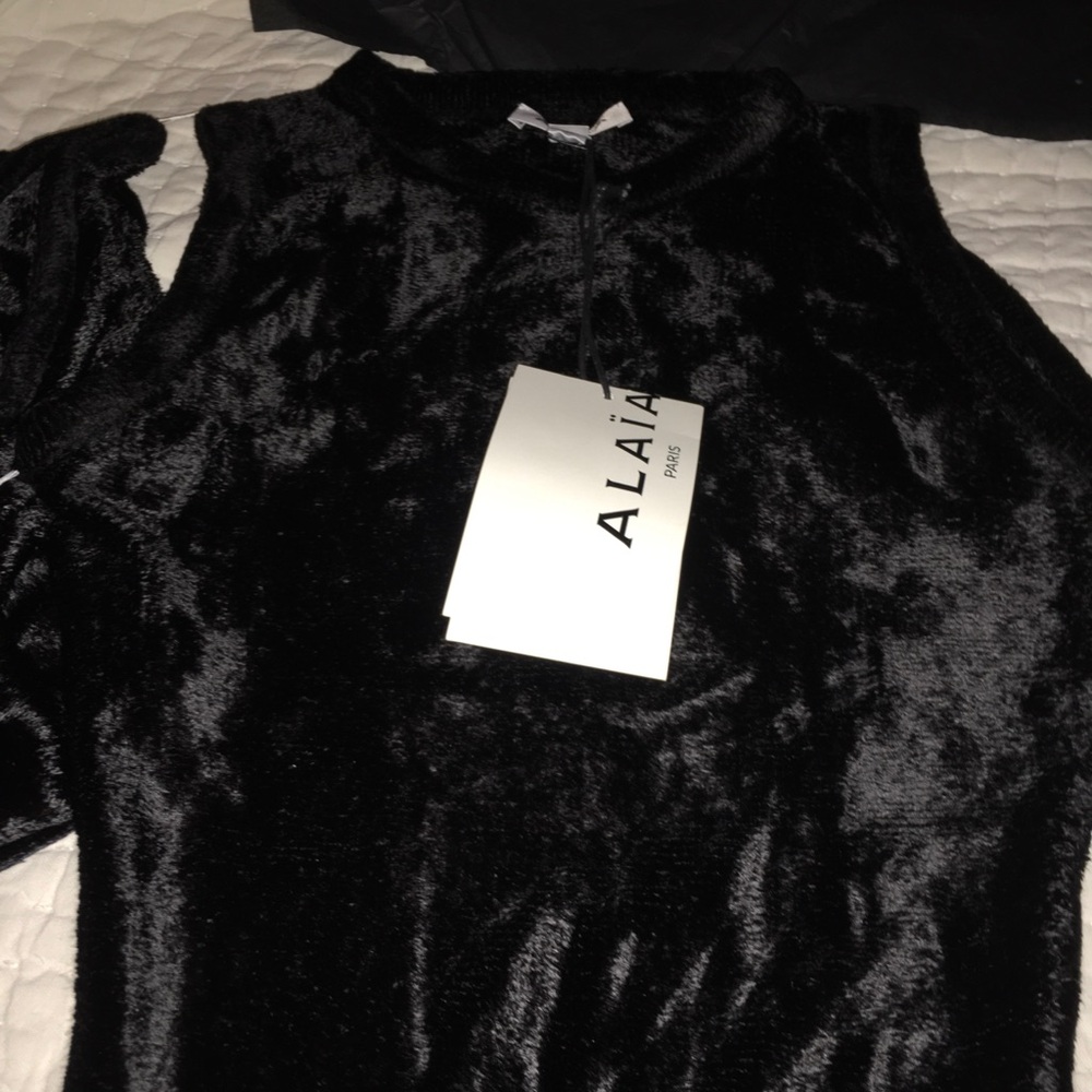 Alaïa Black Velvet hooded Dress FR 40 Runway Great deal Hooded asymmetric gown - Picture 7 of 12